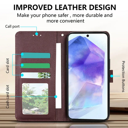 Wallet Flip Leather Case for Samsung Galaxy A Series – Card Slots, Stand, and Magnetic Closure