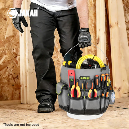 31-Pocket Bucket Tool Organizer for Easy Tool Access Water-Resistant Construction Fits to 3.5-5 Gallon Bucket JK-212