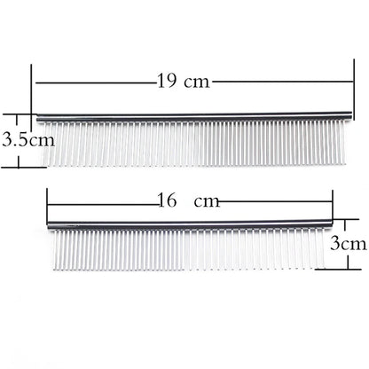 Stainless Steel Pet Dematting Comb – Dog & Cat Grooming Tool