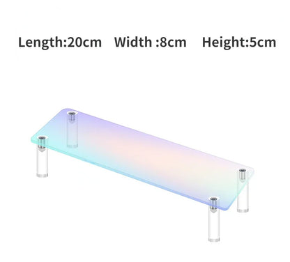 1-5 Tier Iridescent Acrylic Display Risers Stand Shelf for Figures Collectibles Cupcakes Perfumes Jewel Decorating & Organizing