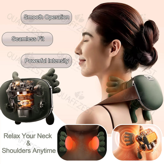 Bionic Finger Pressure Neck Massager Back and Shoulder Massager Electric Kneading Neck Deep Massage Muscle Relax