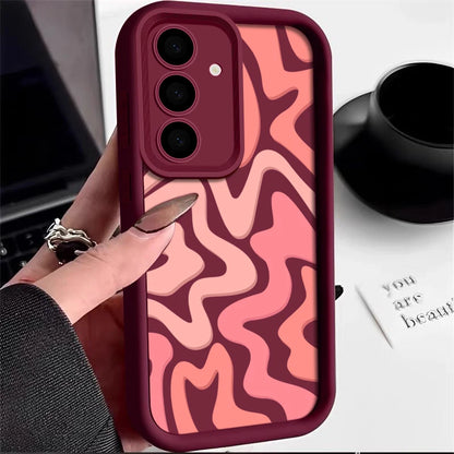 Striped Pattern Phone Case For Samsung Galaxy A57 A27 A37 A56 A16 A17 A36 A26 A55 A54 A15 S26 S25 S24 S23 S22 Ultra S25 FE Cover
