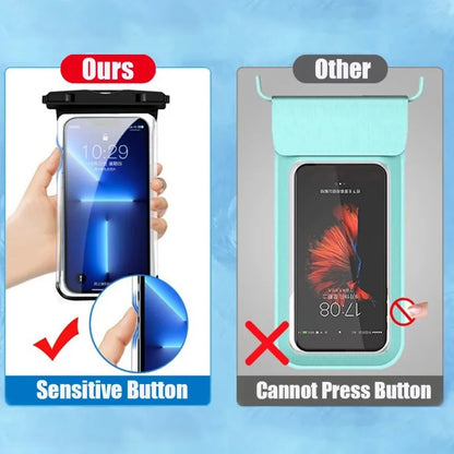 Universal Waterproof Phone Case for Swimming - Underwater Protector Pouch Cover Compatible with iPhone 11 12 13 14 15 16 pro Ser