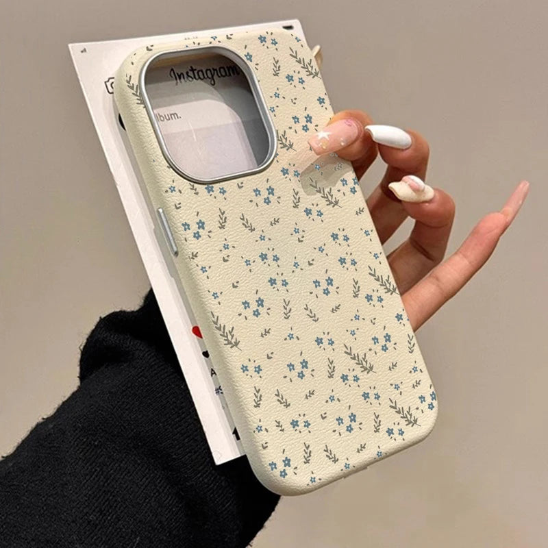 Floral Lichee Pattern Shockproof iPhone Case