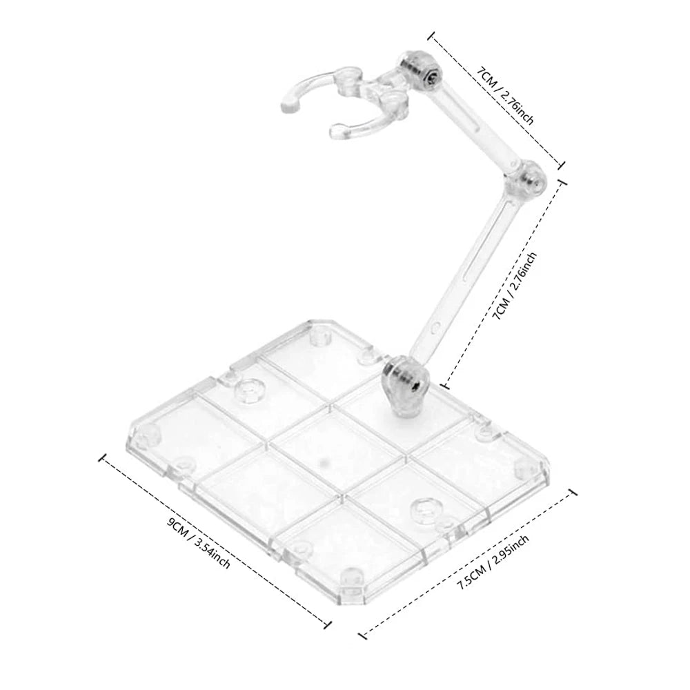 Clear Action Figure Stand,Assembly Action Figure Display Holder Base Doll Model Support Stand for HG RG SD SHF Gundam 1/144 Toy