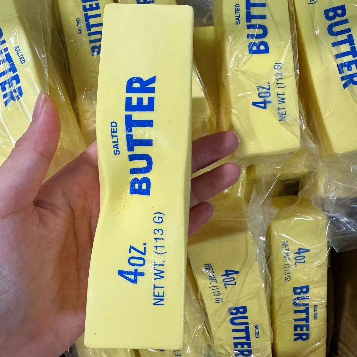 Soft Slow Rebound Butter Stick Squeezing Toy Realistic Butter Sticks Decompression Fidget Toys