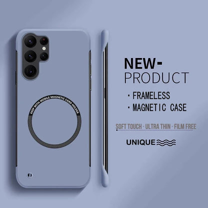 Ultra Thin Hard PC Magnetic Frameless Phone Case For Samsung Galaxy S25 S24 S23 S22 S21 S20 FE Plus Ultra PC Matte Protect Cover