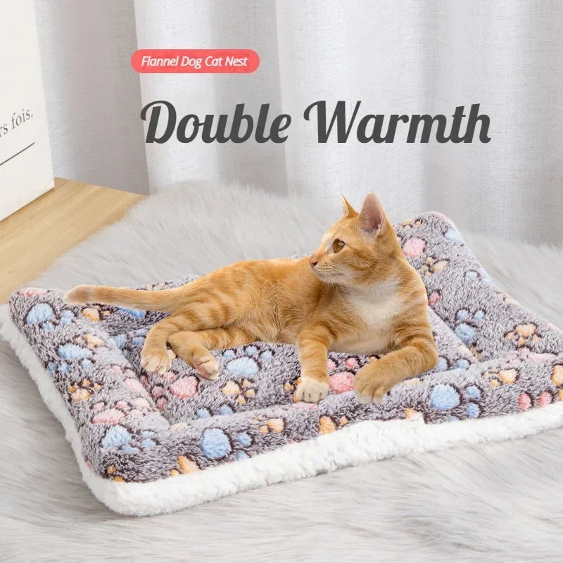 Double-Sided Plush Pet Sleeping Mat for Cats and Dogs
