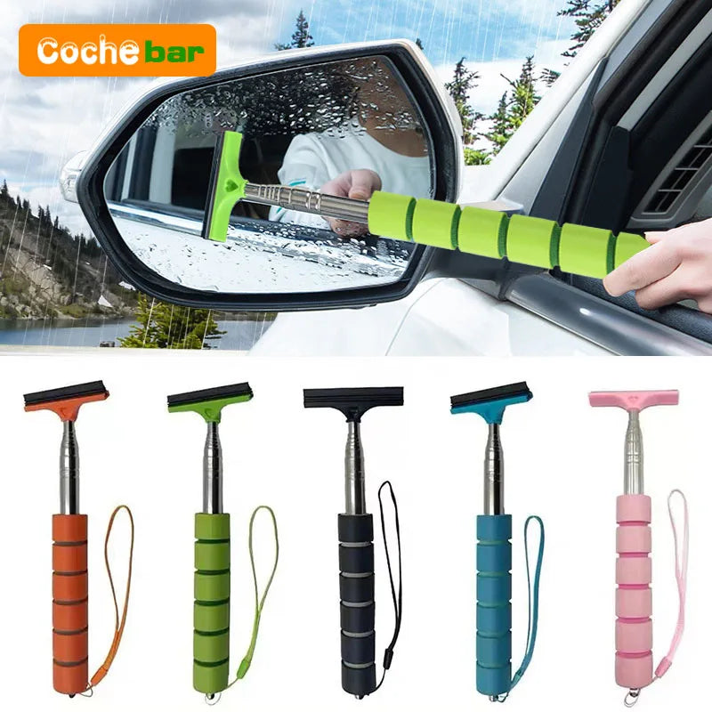 Telescopic Car Rearview Mirror Wiper – Multi-Function Cleaning Tool