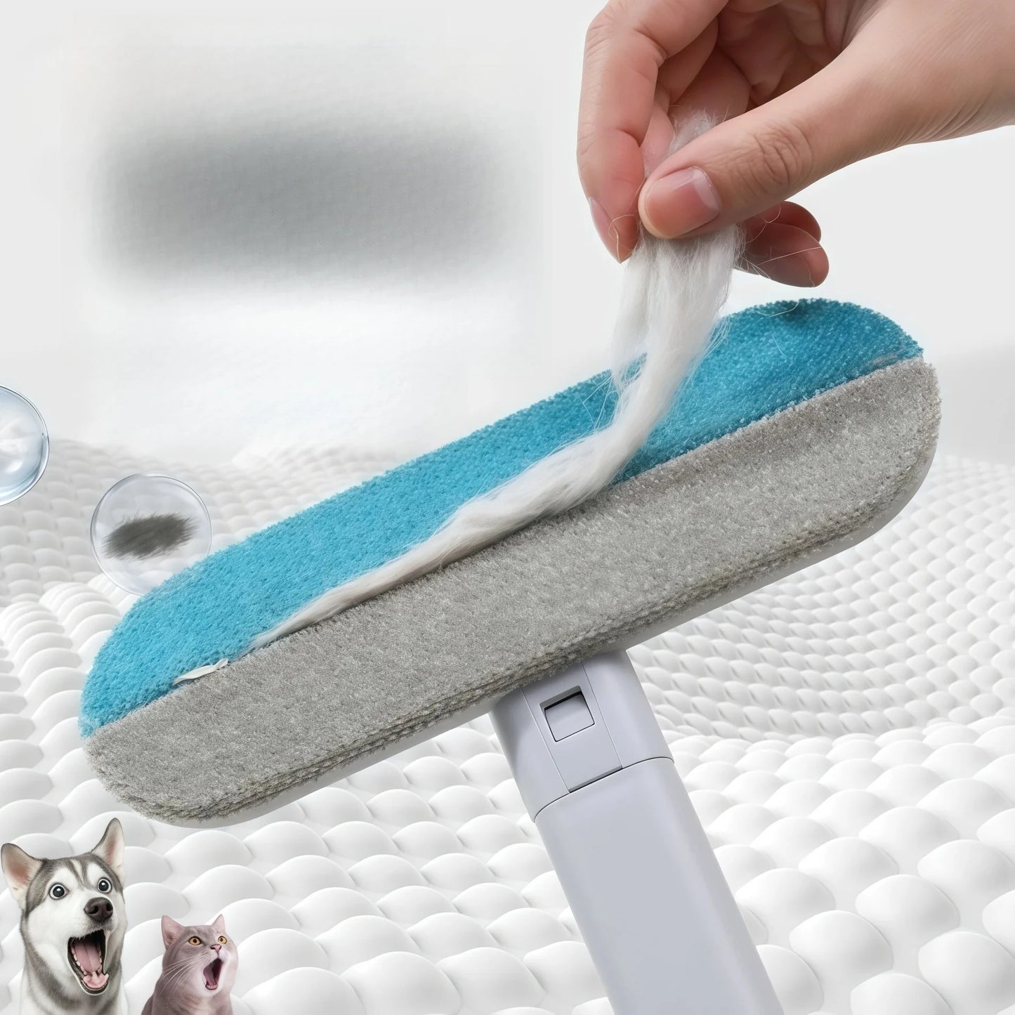 X-Pet Hair Removal Set Tool Reusable Static Removal Gloves Double-Sided Cat Grooming Gloves Remove Dog Fur Hair for Carpets Sofa