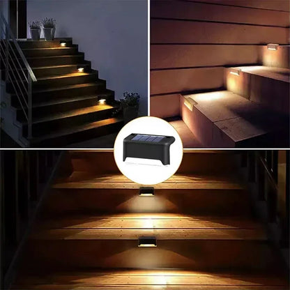 4/8/12Pcs Solar Deck Lights Outdoor Waterproof LED Fence Lights Step Garden Decorate Lamp for Patio Stairs Railing Pathway
