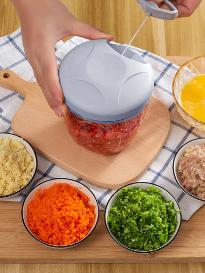 500/900ML Garlic Chopper Manual Rotate Vegetable Cutter Chopper Slicer Fruit Garlic Crusher Kitchen Gadget Blenders Meat Grinder
