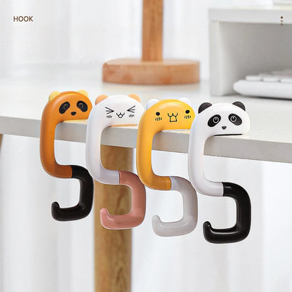 1/2/4pcs Office Specific Side Hanging Bag, Desk Side Backpack Hook, Desk Side Hanging Bag Artifact, No Drilling, Detachable