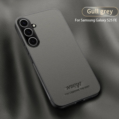 For Samsung Galaxy S25 FE Luxury Business Leather Soft Frame Magnetic Cover For Samsung Galaxy S25 FE S25FE 5G Phone Cases Capa