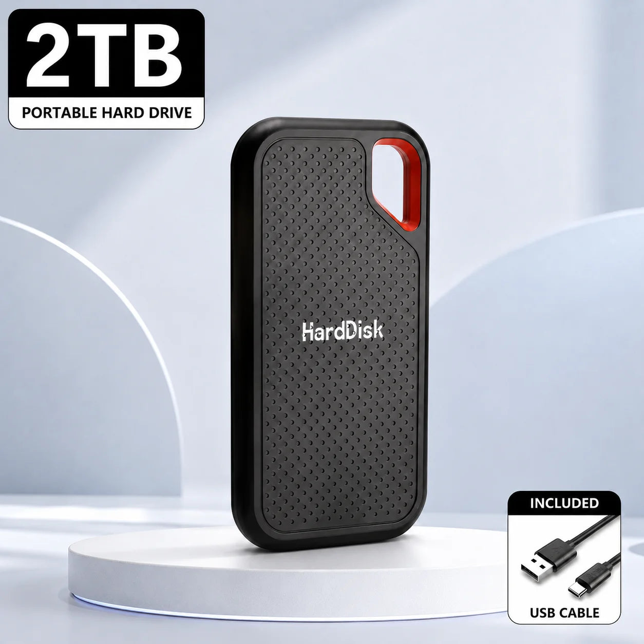 1TB External Hard Drive 2TB Portable SSD USB-C Fast Storage Disk for Laptop Mac PC Phone Photo File Backup