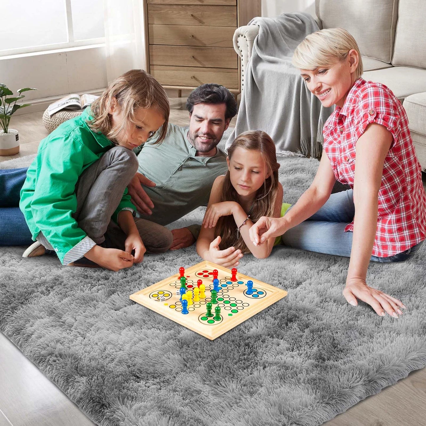 VIKAMA Ultra-Soft Puffy Rug — Bedroom & Living Room Carpet