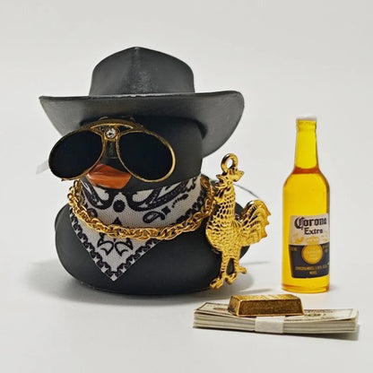 Cowboy Rubber Duck Car Ornament for Jeep Duck Car Dashboard Decorations Quirky Rubber Duck Car Accessories Funny Office Gifts