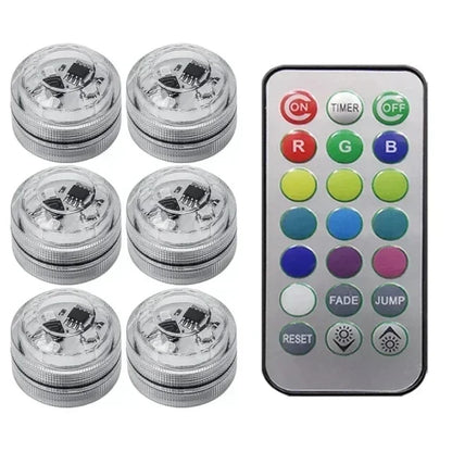 Wireless Adhesive LED Car Interior Ambient Light Remote Control Decor Auto Roof Foot Atmosphere Lamp Bicycle Tail Light