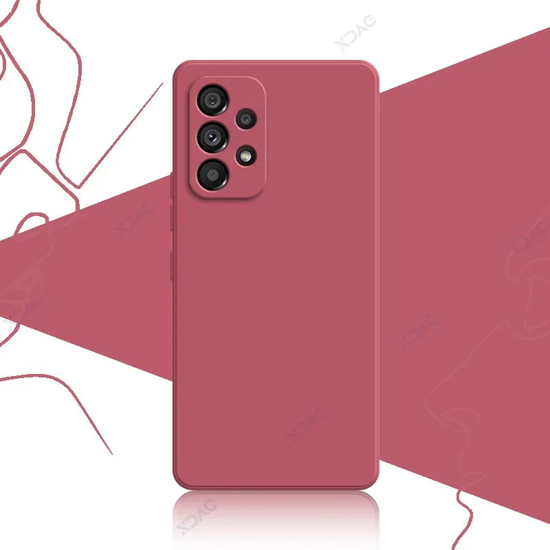 Original Official Soft Case for Samsung Galaxy A13 A23 A33 A53 A73 SamsungA33 SamsungA53 SamsungA73 Square Liquid Silicone Cover
