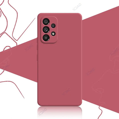 Original Official Soft Case for Samsung Galaxy A13 A23 A33 A53 A73 SamsungA33 SamsungA53 SamsungA73 Square Liquid Silicone Cover