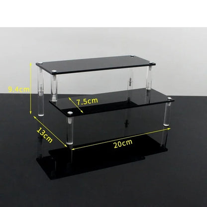 1-5 Tier Acrylic Display Stand,Clear Display Riser Rack for Cupcake,Perfume Doll Décor and Organizer Amiibo Funko POP Figures