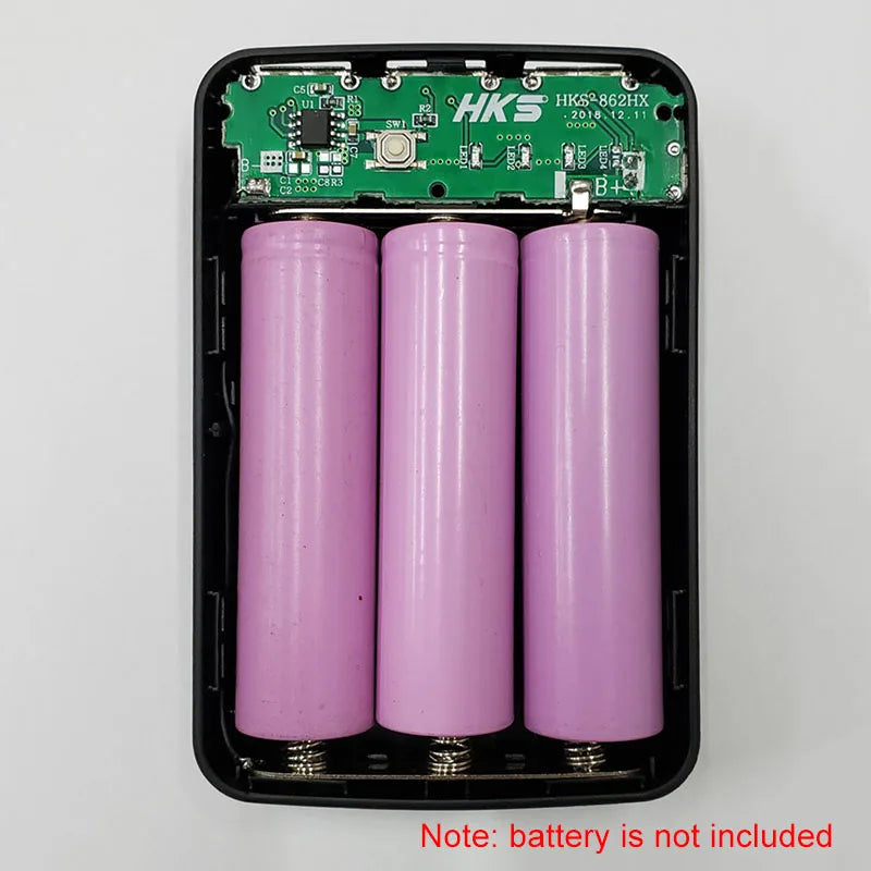 DIY Power Bank Box Rechargeable Flat Head Battery Charger Outer Case for Mobile Phone Tablet