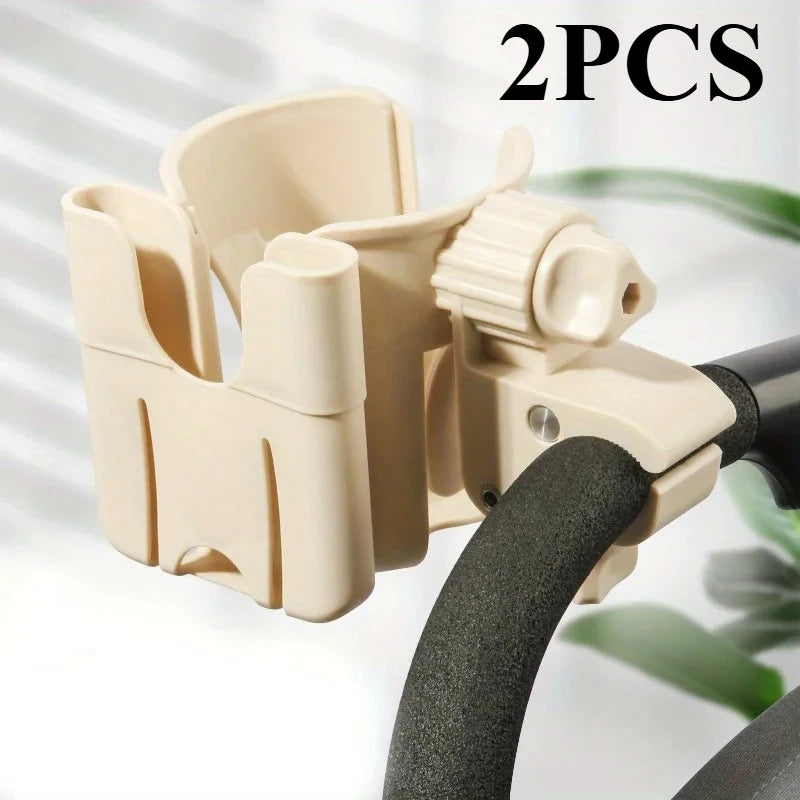 2-in-1 Universal Stroller Water Cup Holder With Phone Holder, Universal Bottle Holder For Wheelchair stroller Accessories