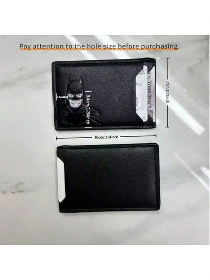 Men's Laser Cut Card Holder, Multi-Card Slot Design - Suitable For Office Workers And Superhero Fans, Perfect For Storing Business Cards And ID Cards