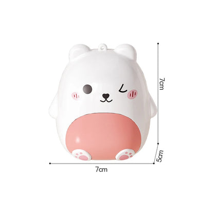 Mini Portable Bear Cartoon Jewelry Storage Box Travel Sealed Five Grids Organizer Compact Personal Medicine Box