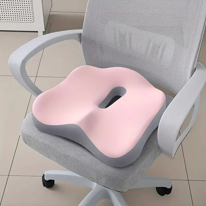 Ergonomic Memory Foam Seat Cushion for Office Chairs & Cars - Posture Support, Butt Pain Relief, Easyclean Material