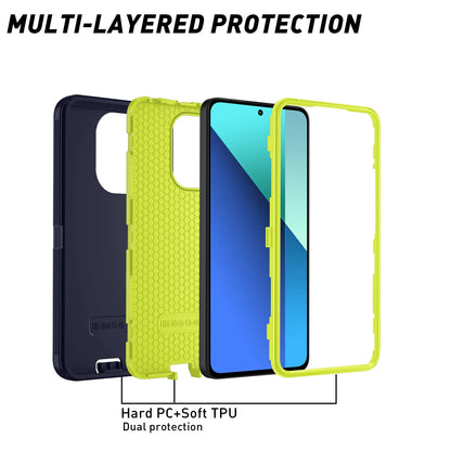 For Samsung Galaxy S25 S24 S23 S22 S21 S20 FE Plus Ultra Note 20 Armor Shockproof Defender Phone Case Hard PC+TPU Back Cover