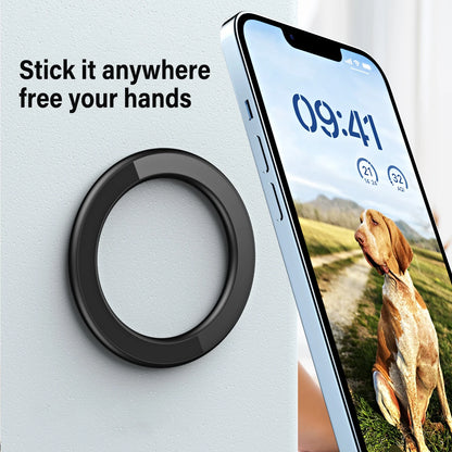 MagSafe Magnetic Phone Holder Ring Stand for iPhone 14/13/12 - Universal Wall & Car Mount for iPad Tablet