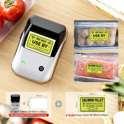Niimbot B1 Wireless Thermal Label Printer Food Tag Barcode Price Small Business 20-50mm Print Width Label Machine for Home
