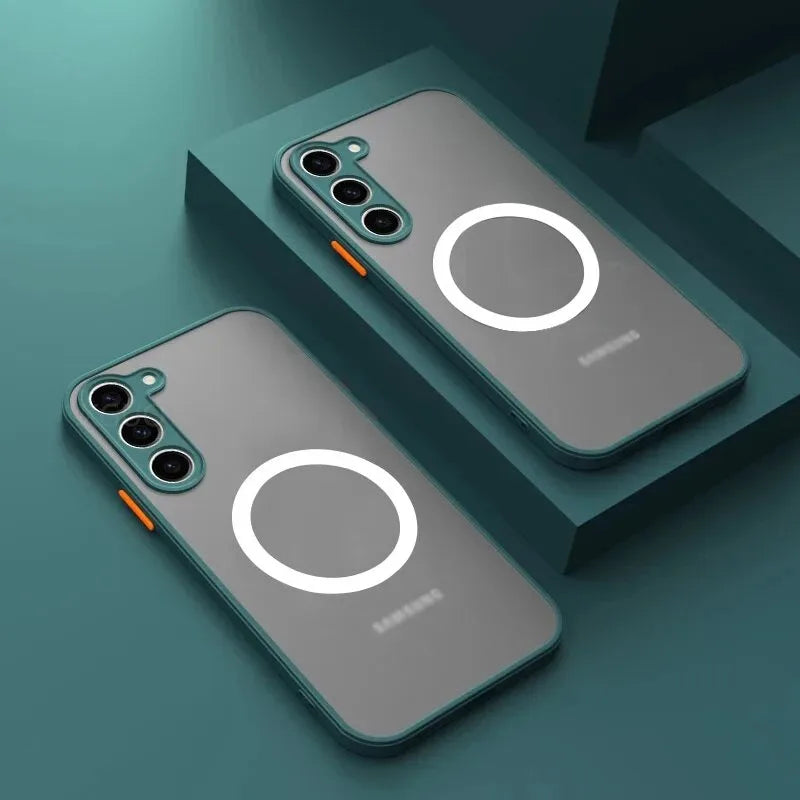 Wireless Charge Case for Samsung Galaxy S25 S20 S24 S23 S22 S21 Ultra Plus FE A13 A14 A33 A34 A54 A53 A52 A51 A71 Magsafe Cover