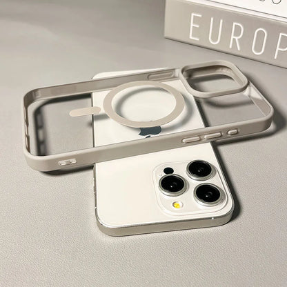 Luxury Candy Wireless Charging Phone Case For iPhone 17 16 15 14 13 12 11 Pro Max 16 Plus 16e Magnetic Bumper Cover for Magsafe