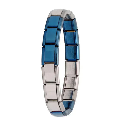 Hapiship Italian Elastic Charm Bracelet – 9mm Stainless Steel Fashion Bangle for Women & Men
