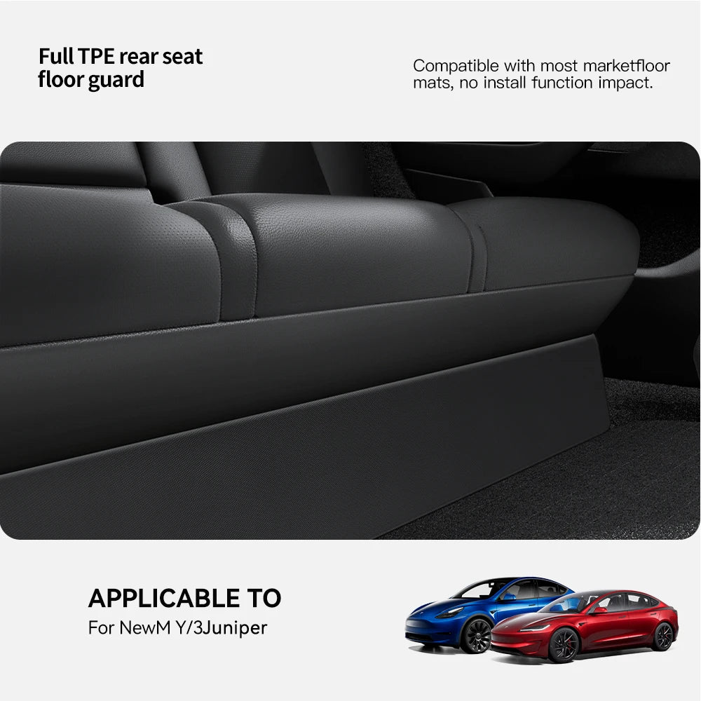 YZ For Tesla Model Y/3 Juniper 2021-2025 Rear Seat Lower Anti-kick Pad Protective Mat Electric Vehicle Protective Accessories
