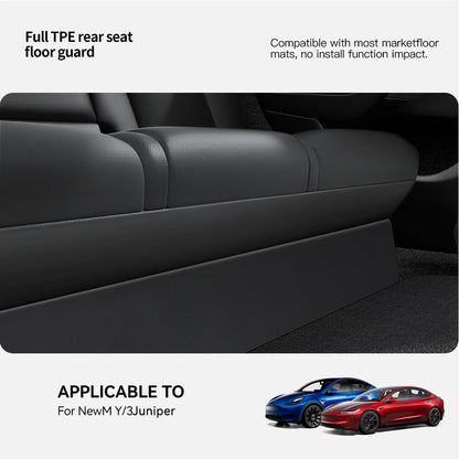 YZ For Tesla Model Y/3 Juniper 2021-2025 Rear Seat Lower Anti-kick Pad Protective Mat Electric Vehicle Protective Accessories
