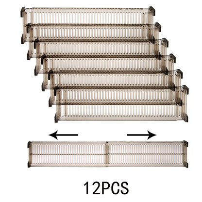 8/12/16Pcs Adjustable Plastic Drawer Divider, Organizer Separator for Underwear, Socks, Home Storage Cabinet, Expandable Grid