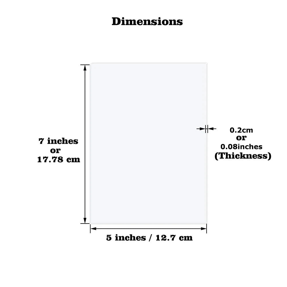 Clear Arch/Rectangular Acrylic Sheet Board for DIY Craft Signage Display Projects Picture Frame Wedding Place Card Decor Sign
