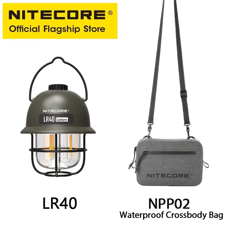 NITECORE 2-in-1 LR40 Camping Light Power Bank 100 Lumen 3 Light Sources Portable LED USB-C Rechargeable Camping Tent Lantern