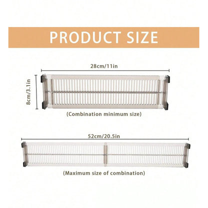 8/12/16Pcs Adjustable Plastic Drawer Divider, Organizer Separator for Underwear, Socks, Home Storage Cabinet, Expandable Grid