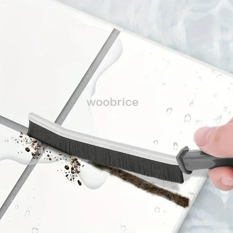 Household Cleaning Brush Bathroom Scrubber Radiator Crevice Cleaning Brush Multifunctional Thin Brushes Long Handle Ergonomic