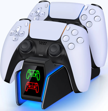 Controller Charging Station for PlayStation 5 Dual Fast Charger LED Indicator Charging Stand Docking Station PS5 Accessories