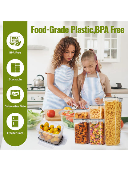 48pcs, Kitchen Gadgets, Sealed Pasta Boxes with LIDS, Labels and Markings - Versatile Containers for Pasta, Dry Food