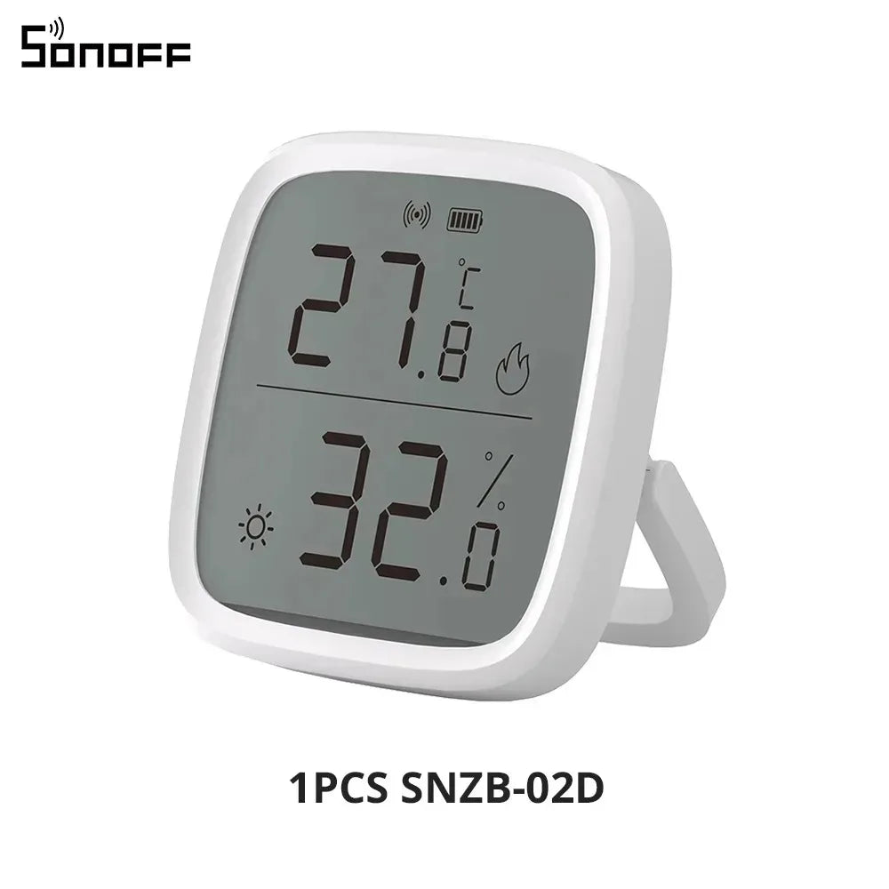 SONOFF SNZB 02D Zigbee Temperature Humidity Sensor SNZB-02D with LCD Screen for EWeLink SONOFF ZigBee Bridge Alexa Alice