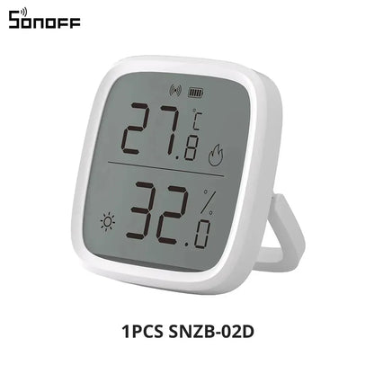 SONOFF SNZB 02D Zigbee Temperature Humidity Sensor SNZB-02D with LCD Screen for EWeLink SONOFF ZigBee Bridge Alexa Alice