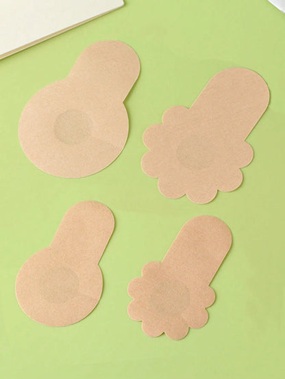 10Pcs Women Push Up Bras Sticky Self Adhesive Strapless Invisible Bra Reusable Sticky Breast Lift Tape Nipple Stickers Cover