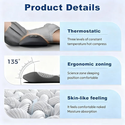 NEW 3-in-1 Back Massager with Relief Bed Sleeping Shiatsu Deep Tissue Portable Shoulder Lower Back Pain Relief Waist Massager