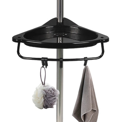 Stainless Steel Bathroom Corner Storage Rack Telescopic 4 Layer Shower Organizer For Shampoo Shower Gel Punch-Free Bathroom Rack